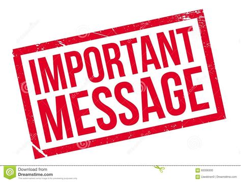 Important Message Rubber Stamp Stock Vector - Illustration ...