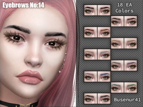 The Sims Resource Eyebrows N14 By Busenur41 Sims 4 Downloads