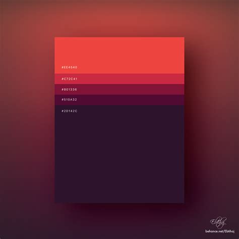 Minimalist Color Palettes 2018 on Behance | Flat color palette, Red ...