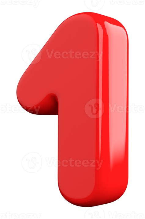 3d Red Number 11297467 Png