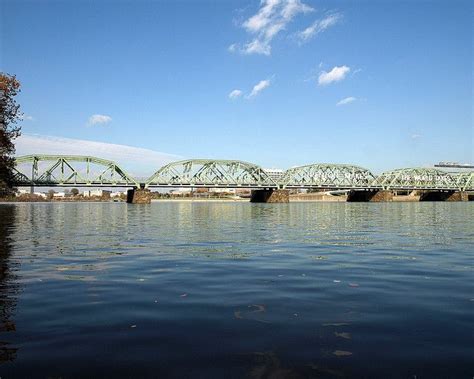 Lower Trenton Bridge Over The Delaware River Pennsylvania New Jersey