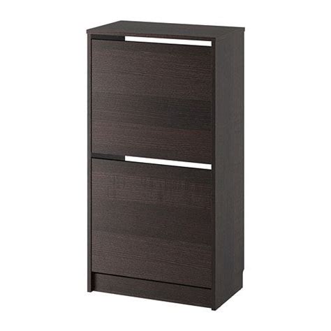 Bissa Shoe Cabinet With 2 Compartments Black Brown 19 14x36 58