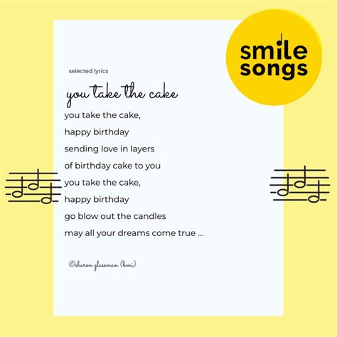 You Take The Cake Smile Songs Cards That Sing Baker Birthday Card
