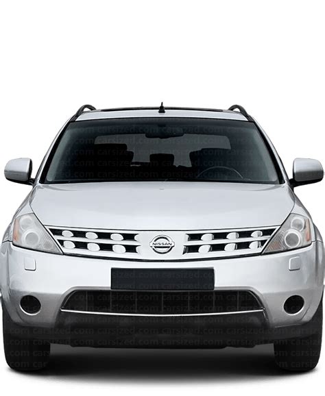 Nissan Murano 2002 2007 Dimensions Front View