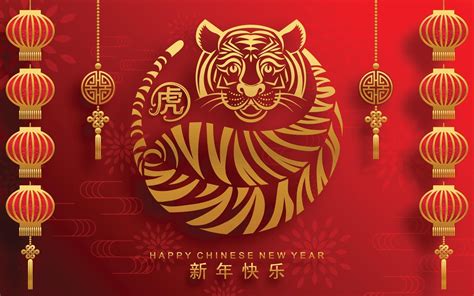 Happy Chinese New Year 2022 Year Of The Tiger 2982232 Vector Art At