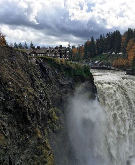 Twin peaks — golden orb scene. Snoqualmie Falls Washington state (insert twin peaks theme ...