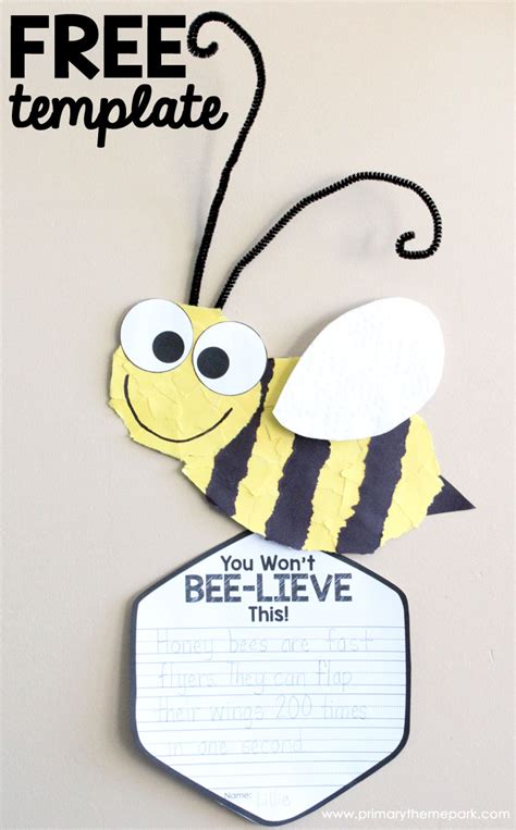 Bee Craft Template Primary Theme Park