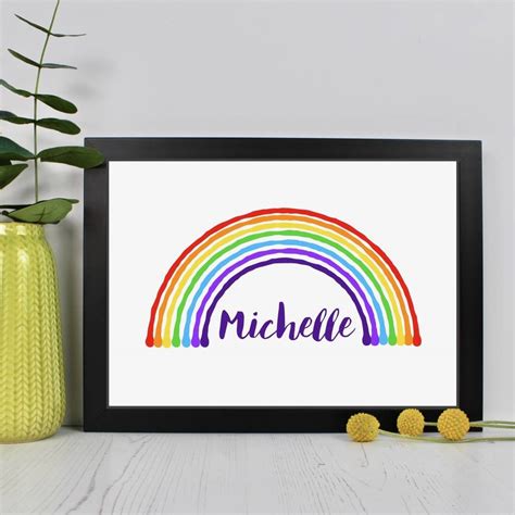 Personalised Rainbow Name Print By Adam Regester Design