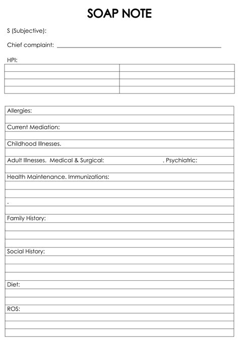 Counseling Soap Note Templates 10 Free PDF Printables Printablee