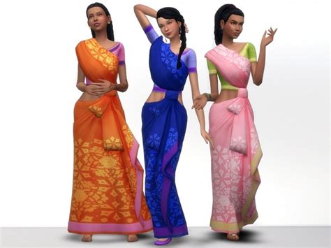 Kind Of Saree By Grindingteeth At Mod The Sims Sims 4 Updates