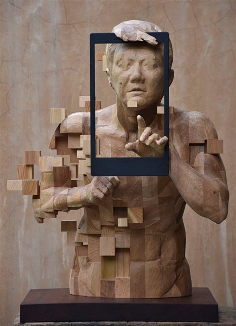 Wood Pixelated Sculptures By Hsu Tung Han 11 Wood Pixelated Sculptures