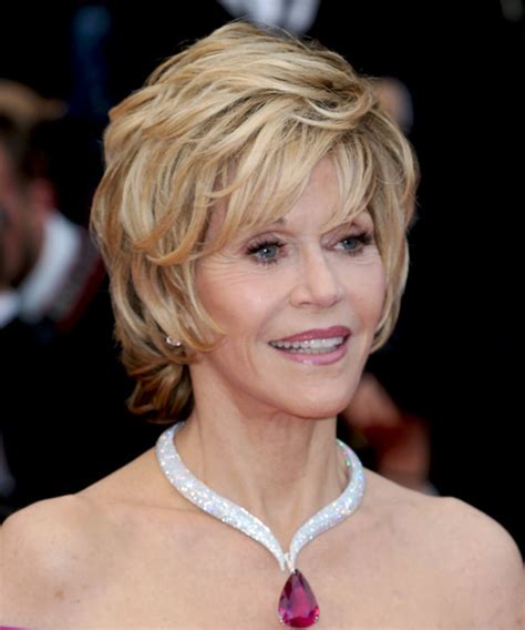 Maybe you would like to learn more about one of these? Jane Fonda Short Straight Formal Hairstyle with Layered ...