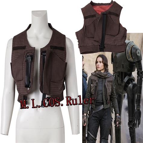 Rogue Onea Star Wars Story Jyn Erso Costume Cosplay Vest For Womens