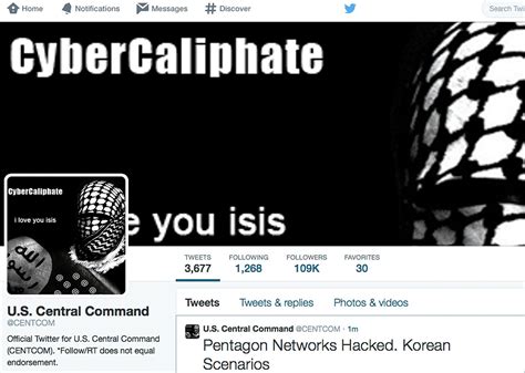Hackers Possibly Linked To Islamic State Hijack Pentagon Social Media