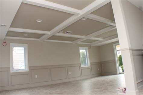 Coffered Ceilingswainscot Transitional Newark By Fiducia Home