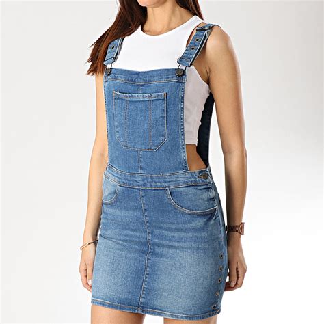 Comparez les prix et achetez en ligne pas cher. Noisy May - Robe Salopette Femme Dungaree Bleu Denim ...