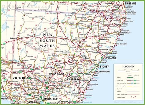 Map Of Australia New South Wales And Queensland Viabinan