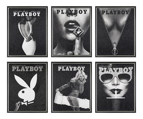 The Playboy Collection Set Of 6 Large Silkscreen On Canvas Simon