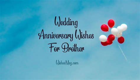 100 Wedding Anniversary Wishes For Brother Wishesmsg