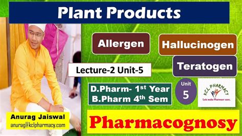 Natural Allergen Hallucinogen And Teratogen Plant Products