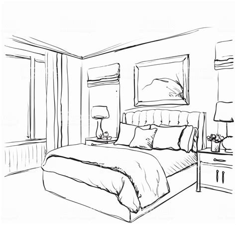 Diseño Fácil De Dibujo De Dormitorio