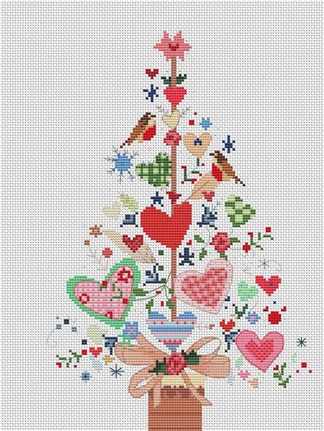 christmas cross stitch pattern pdf winter tree cute ornament etsy canada cross stitch