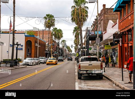 Main Street In Downtown Ybor City Tampa Fl Stock Photo Alamy