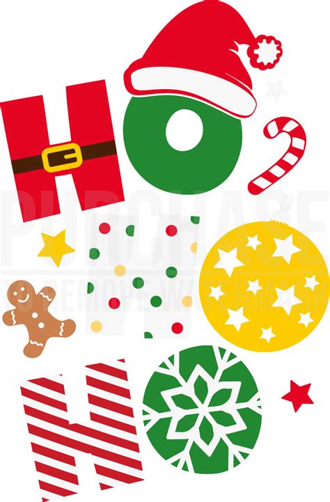 Ho Ho Ho Merry Christmas Svg Cute T Shirt Color Design Svg Png Cut Files