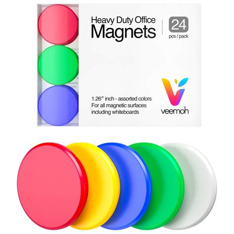 24 Piece Veemoh Heavy Duty Office Magnets Pack Office Kitchen