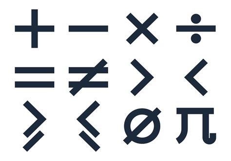 Basic Math Symbols Vectors Vector Art At Vecteezy