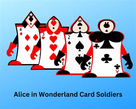 Alice In Wonderland Card Soldiers Wonderland Party Card Etsy