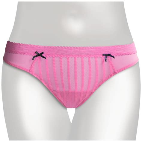 Betsey Johnson Stocking Stripe Panties Low Rise Thong For Women