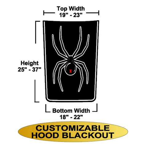 Customizable Black Widow Hood Blackout Vinyl Decal Sticker Graphic