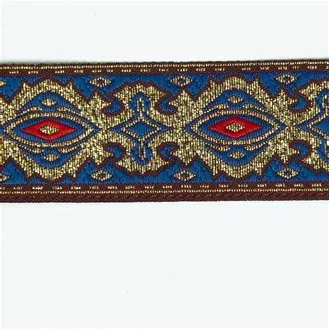 Indian Trim Blue Gold Chocolate Red Design Indt18 14 Shine