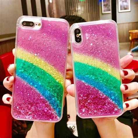 Glitter Shining Glitter Liquid Colorful Phone Cases For Iphone 8 8 Plus