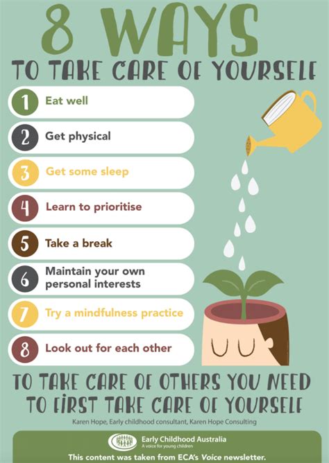 8 Ways To Take Care Of Yourself The Spoke Early Childhood Australia