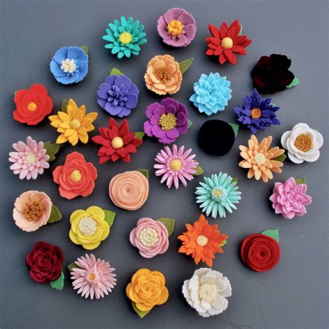 Custom Felt Flower Magnet 100 Wool Felt By Heartfeltpetals On Etsy