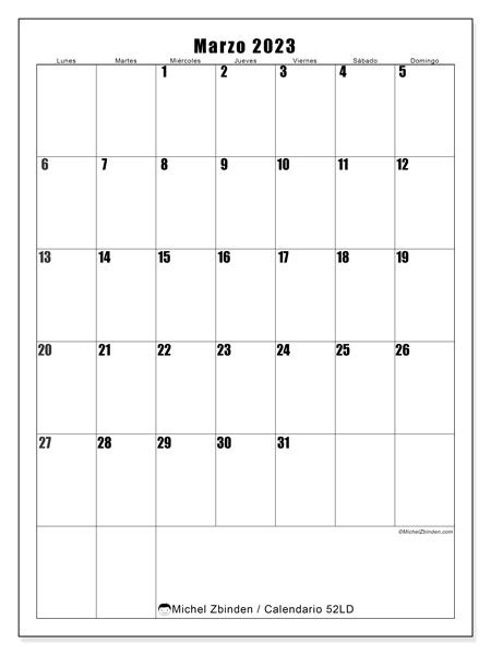 Calendario Marzo De 2023 Para Imprimir “481ld” Michel Zbinden Co