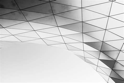 Monochrome Photo Of Shapes Square And Triangle Digital Wallpaper · Free