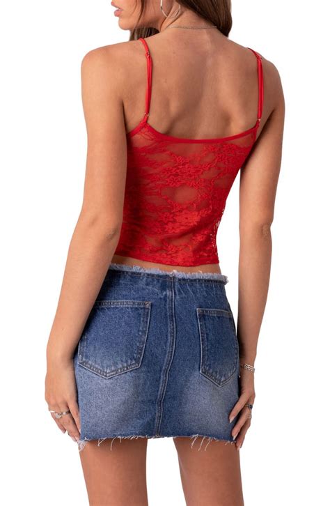 edikted gianna sheer lace camisole nordstrom