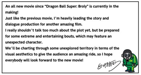 Jun 18, 2021 · dragon ball super's television series is still on hiatus, and while fans are currently getting the side story of goku and vegeta in super dragon ball heroes, a new film will be arriving next year. Ανακοινώθηκε νέα ταινία Dragon Ball Super για το 2022 - Anime World Greek Subs