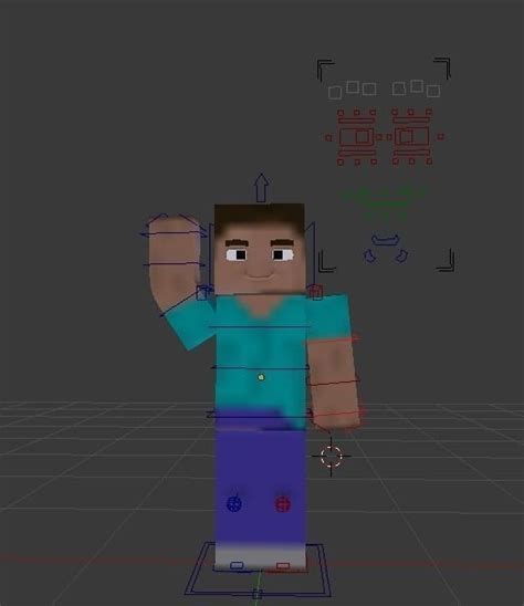 3d Model Minecraft Character Steve Vr Ar Low Poly Blend