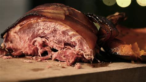 gammon with treacle bacon crust recipe bbc food