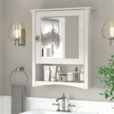 Bush Furniture Salinas Bathroom Medicine Cabinet With Mirror Walmart