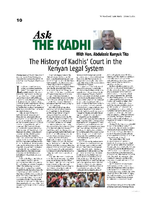 Pdf History Of The Kadhis Courts In The Kenya Legal System Tito