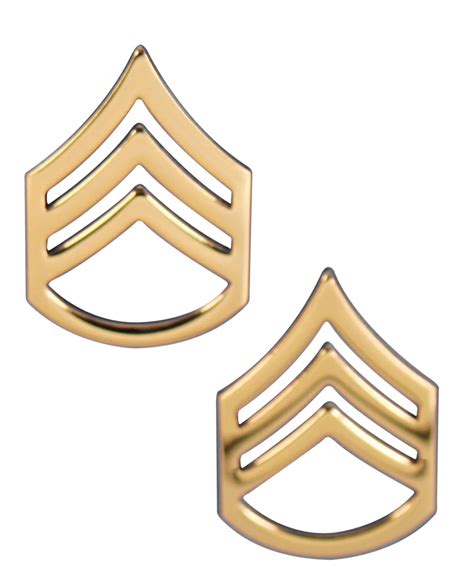 Us Army Staff Sergeant Gold Collar Rank Insignia