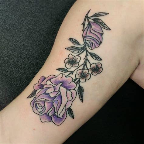 81 Pretty Purple Rose Tattoo Ideas 2023 Inspiration Guide