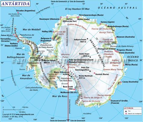 La Antártida Plurinacional Completa Antarctica Map Antarctic Circle