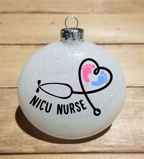 Nicu Nurse Christmas Ornament Nicu Nurse T T For Etsy Nicu Nurse T Nurse Christmas