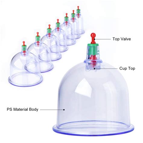 12 Cups With Pump Vacuum Cupping Massage Islamic Hijama Nabawi Treatment Suction Therapy Buy